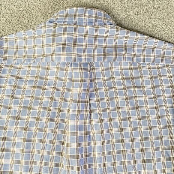 Vintage Gitman Bros Shirt Mens Medium Blue Plaid Button Long Sleeve USA Made - Picture 6 of 8